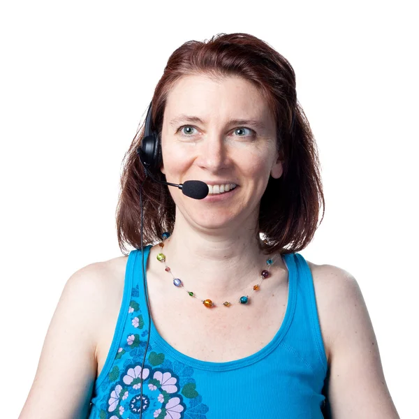 Female Telephone operator — Stock Photo, Image