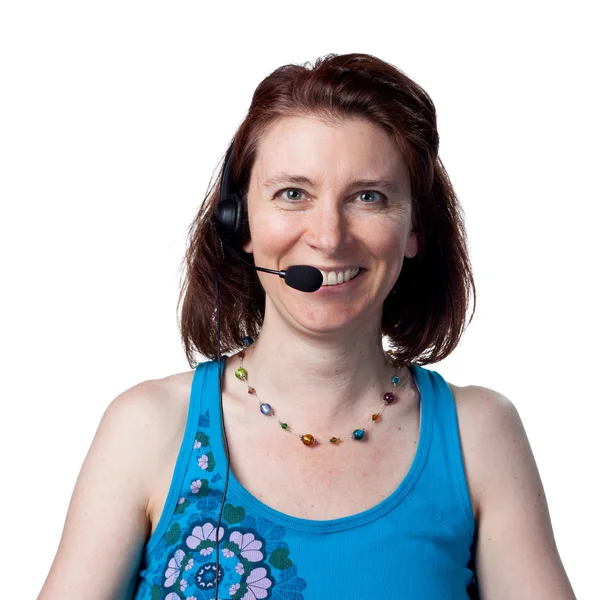 Female Telephone operator — Stock Photo, Image