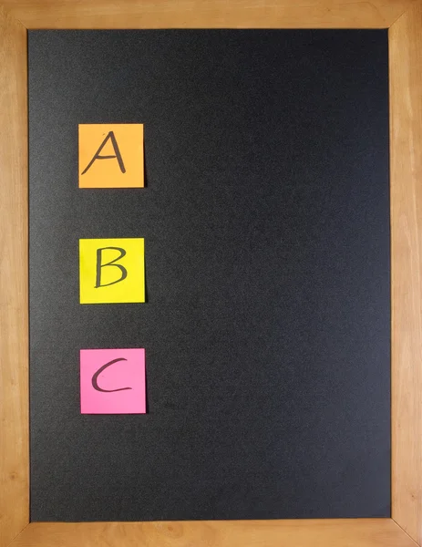 Abc 的简单列表 — 图库照片