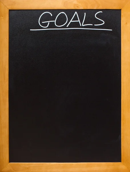 Goal blackboard with copyspace — Stock Photo, Image