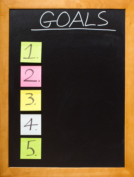 Goal blackboard with copyspace