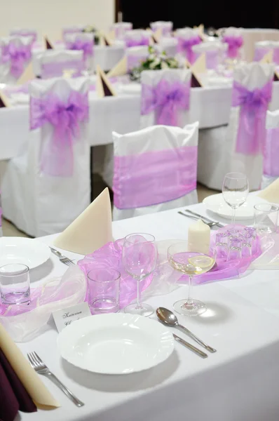 Festlich gedeckter Tisch, Hochzeit — Stockfoto