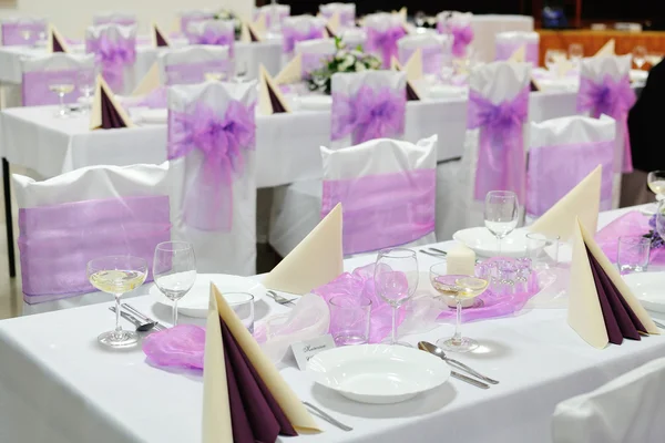 Festive table setting table, wedding — Stock Photo, Image