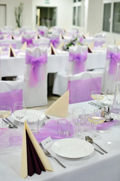 Festive table setting table, wedding — Stock Photo, Image