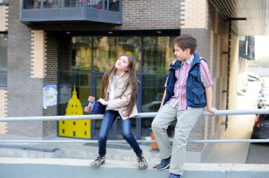 Genç erkek ve kız portre