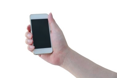 Akıllı telefon kullanan adam el kadar kapalı