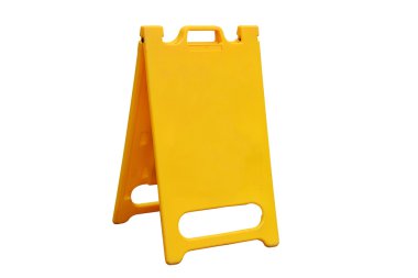 Boş sarı beyaz b izole yolda bir sinyal katlama