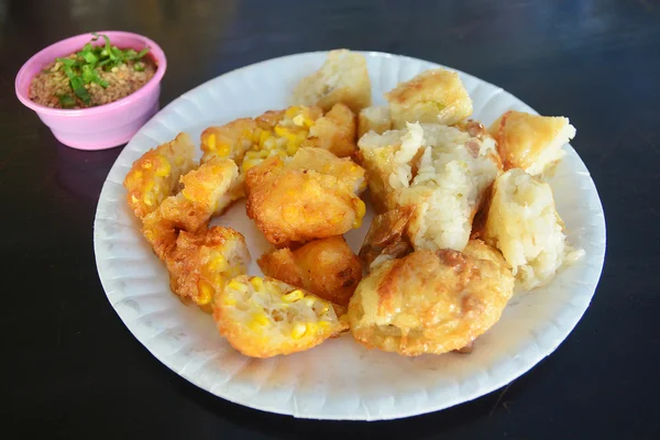 Torta di mais fritta, vegetariana — Foto Stock