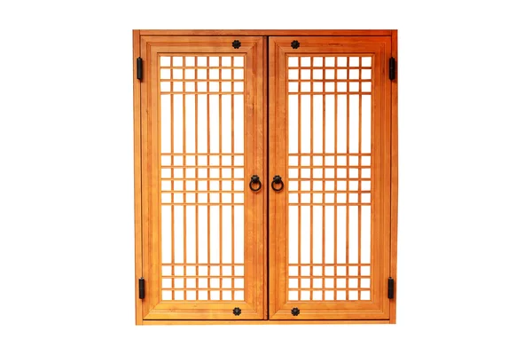 Wooden window korean style isolated on white background — Stock Photo, Image