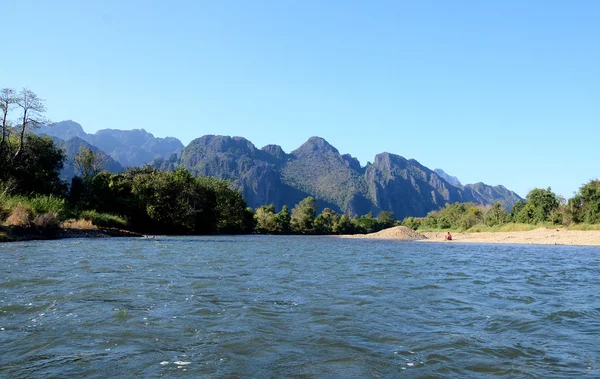 Song river at Vang Vieng, Laos — Stock Photo, Image