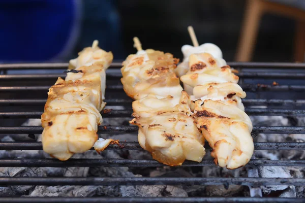 Squid ägg grillad, thailändsk mat — Stockfoto