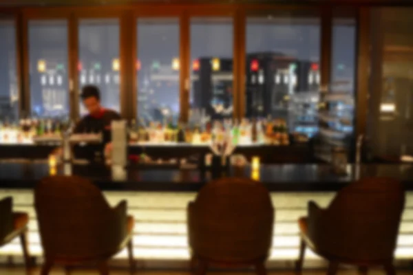 Imagem turva do restaurante no hotel — Fotografia de Stock