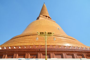 Phra Pathom Chedi dönüm noktası Nakhonpathom, Tayland olduğunu