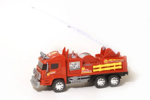 Rød brand lastbil legetøj - Stock-foto