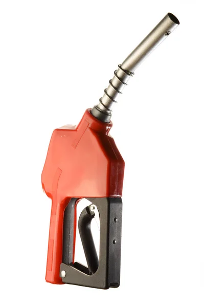 Isolated White Background Image Red Gas Nozzle — Stock Photo, Image