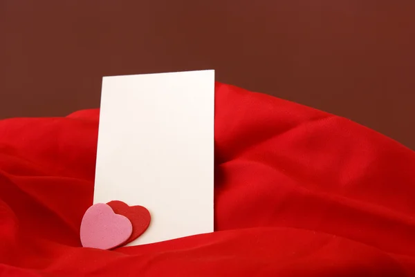Leere romantische Notizkarte — Stockfoto