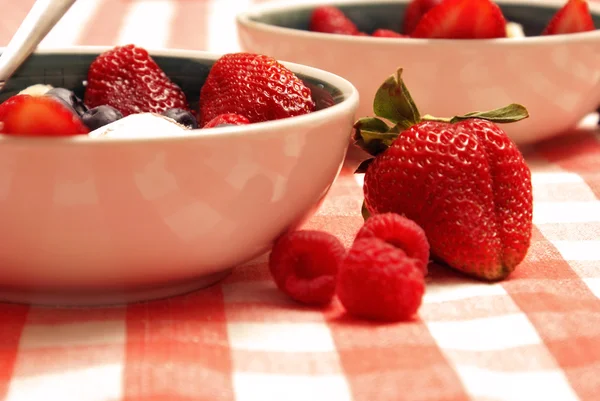 Ice Cream and Fruit Dessert — Stock Photo, Image