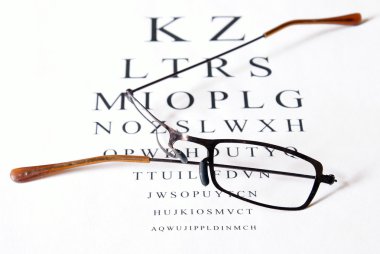 Damage Glasses With Eye Test  clipart