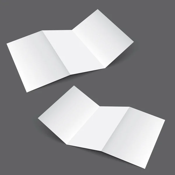 Modelo de duas dobras em branco — Vetor de Stock