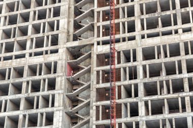 Dairelerin çimento bazlı inşaatı yakın plan