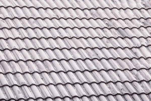 Крыша Глины Коричневый Волнистый Традиционный Вертикальный Фон Здания — стоковое фото