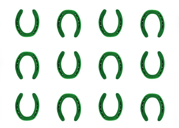 Horseshoe Bringing Good Luck Symbol Patricks Day Isolated Background — Stock Photo, Image