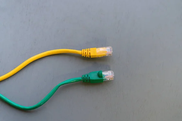Rj45 Cable Registered Jack Special Cable Twisted Pair Connecting Computer — Stock Photo, Image
