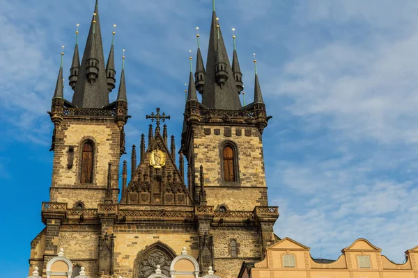 2017 Praga República Checa Catedral Gótica Tyn Monumento Jan Hus — Fotografia de Stock