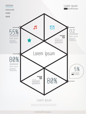 Modern, geometrik bilgi grafik öğeleri.
