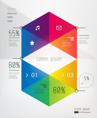 Modern, soyut infographics öğeleri.
