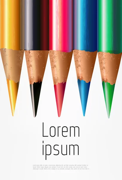 Renkli kalemler. Kavramı Telifsiz Stok Illüstrasyonlar