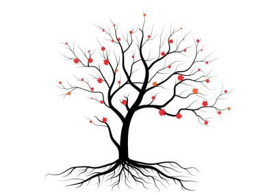 Ağaç ve yapraklar sonbahar tarzı. İşiniz için kullanılabilir. Hoşgeldiniz sonbahar mevsimi konsepti.