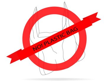 Plastik torba işareti ya da simge yok. Resmetmek için kullanılabilir.