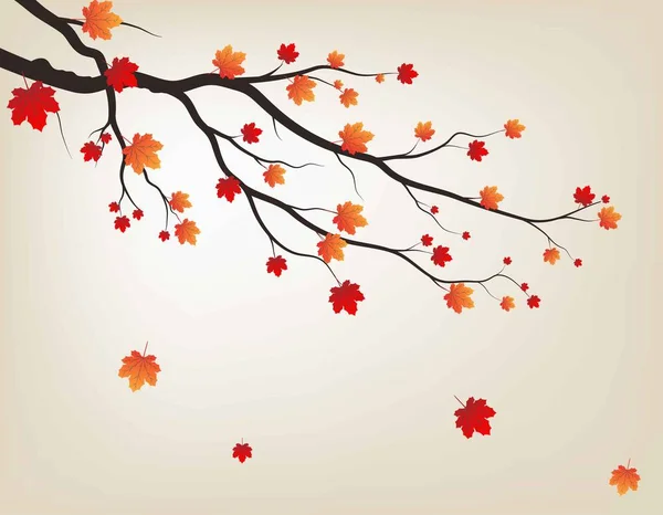 秋天的树和树叶背景风格 可以用来做你的工作 欢迎秋天的概念 — 图库矢量图片