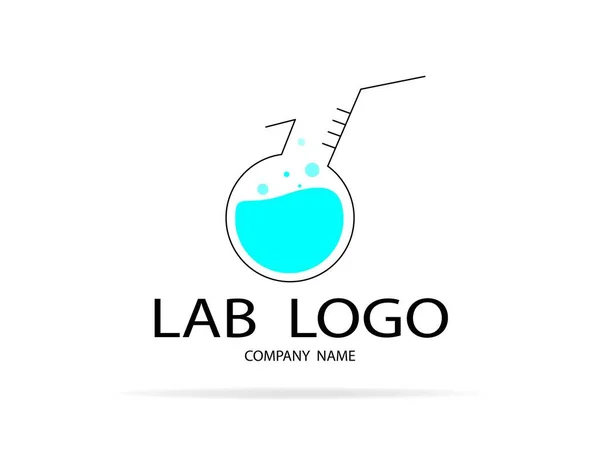 Logotipo Laboratório Fundo Branco Pode Usado Para Seu Trabalho — Vetor de Stock
