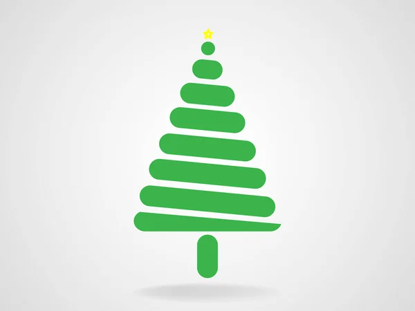 Logo Albero Verde Albero Concetto Natale — Vettoriale Stock