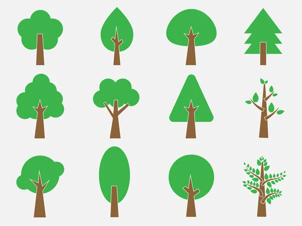 Insamling Träd Ikonen Kan Användas För Att Illustrera Någon Natur — Stock vektor