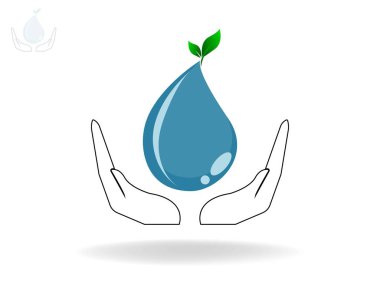 Yeşil yapraklı bitki örtüsü güzel ve ferahlatıcı görünüyor. Ağaç ve kökler LOGO tarzı. Ağaç ve su logosu kavramını kaydet.