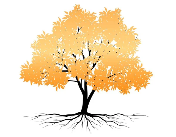 Árbol Otoño Estilo Símbolo Puede Ser Utilizado Para Trabajo Bienvenida — Vector de stock