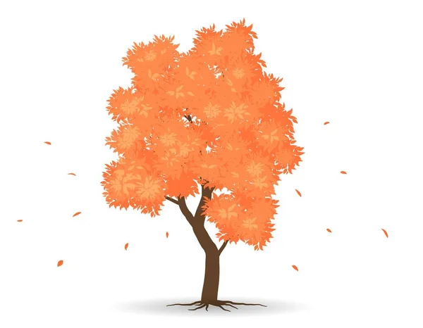 Árbol Otoño Estilo Símbolo Puede Ser Utilizado Para Trabajo Bienvenida — Vector de stock