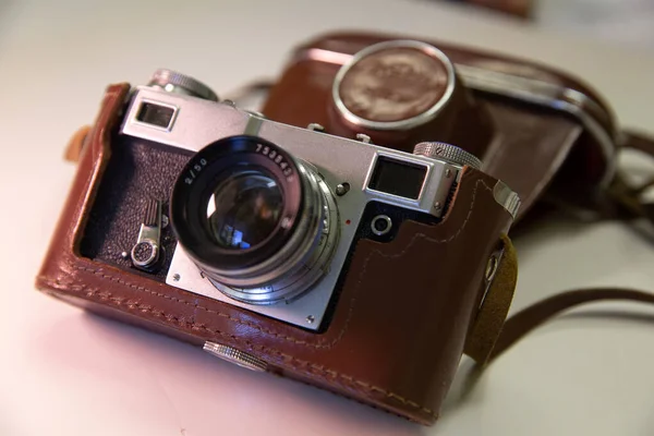 Retro Film Camera Trunk — Stock Photo, Image