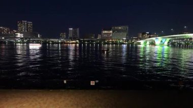 Harumi Ryokudo Park Gece Manzarası, Japonya Tokyo 2025