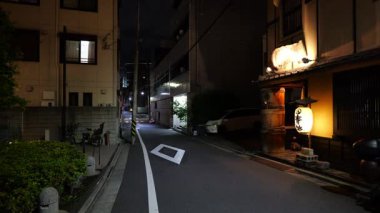 Kagurazaka Gece Manzarası, Japonya Tokyo Mayıs 2025