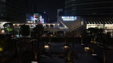Shinagawa, Japonya Tokyo Gece Manzarası Mart 2025