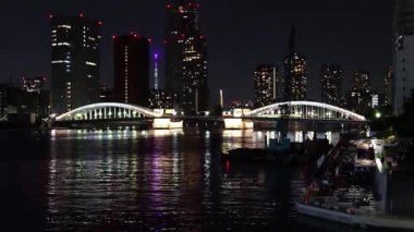 Kachidoki Köprüsü, Japonya Tokyo Gecesi Mayıs 2025