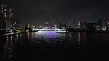 Tsukiji Ohashi, Japonya Tokyo gecesi Mayıs 2025