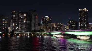 Tsukuda Ohashi Köprüsü, Japonya Tokyo Gecesi Mayıs 2025