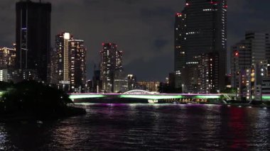 Tsukuda Ohashi Köprüsü, Japonya Tokyo Gecesi Mayıs 2025