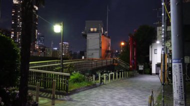 Tsukudajima, Japonya Tokyo Gecesi Mayıs 2025