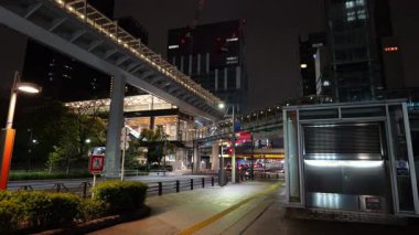 Hamamatsucho, Japon Tokyo Gece Manzarası Nisan 2025